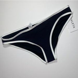 Athleta Clean Medium Black and White Bikini Brief Size Medium NWT